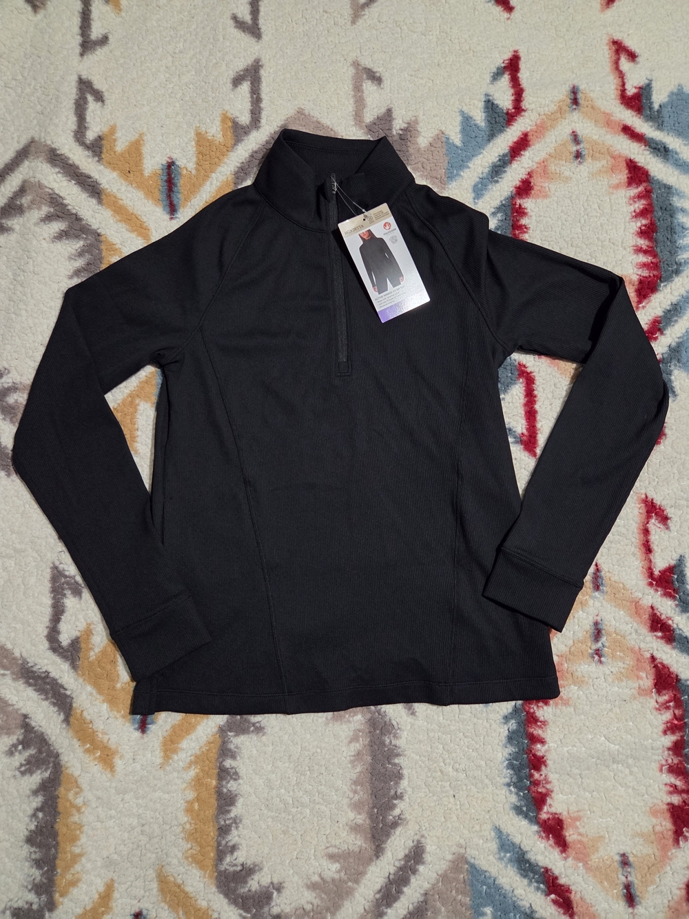 Womens Mondetta Active Ribbed 1/4 Zip Top Size XS